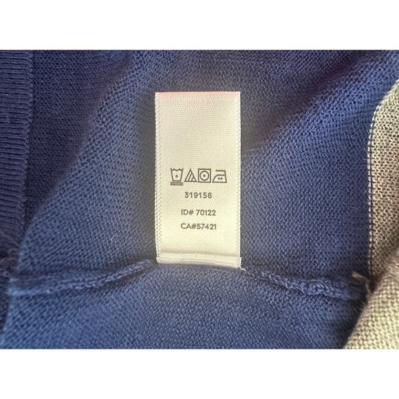 Ann Taylor LOFT Womens Large Blue Gray Long Cardigan Open Front Sweater - Picture 6 of 8